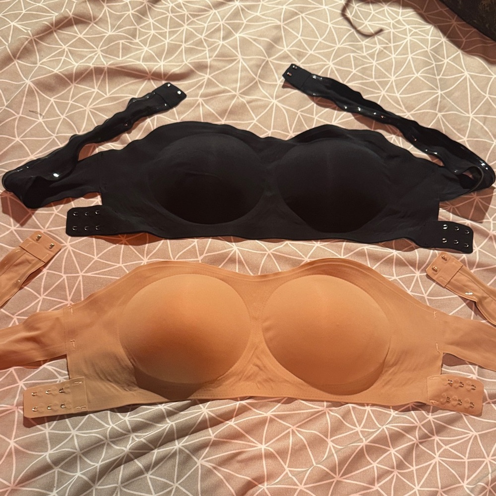 Black and Tan Strapless Bras